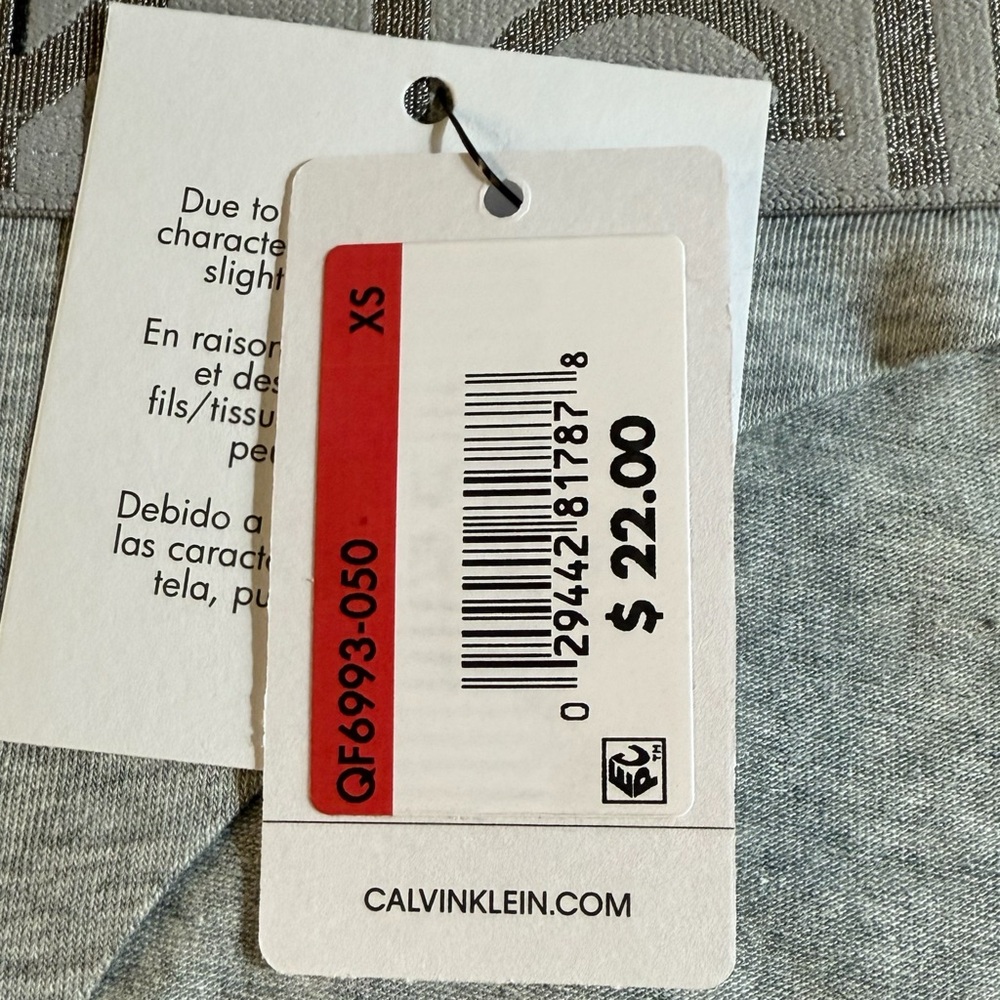 Calvin Klein Embossed Icon Bikini Panty - Grey Heather - Size XS - Picture 2 of 3
